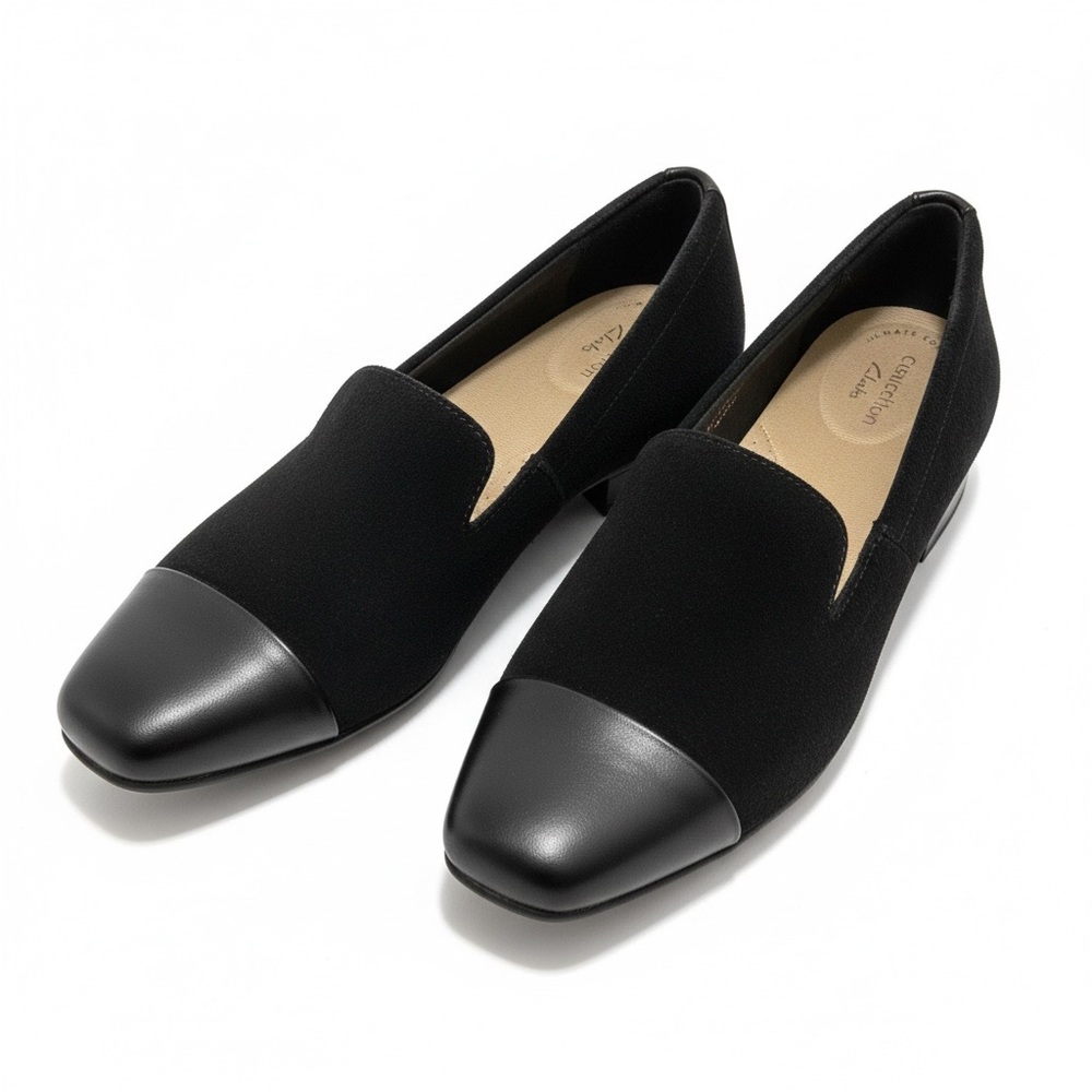 Clarks Tilmont Step Women’s Size 9 US shoes Suede Black Slip on Casual 61353432